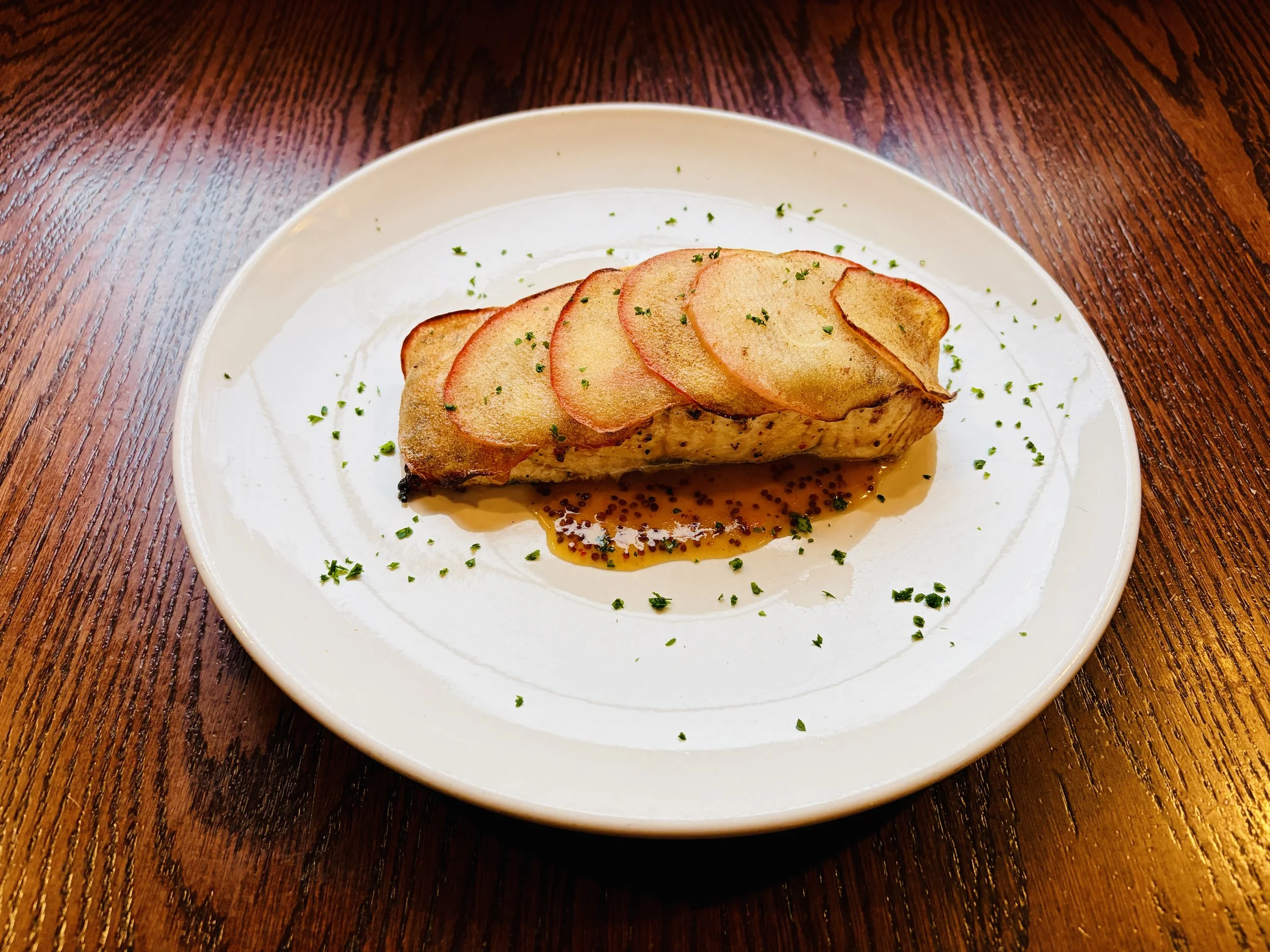 Pictured: Dijon Apple Salmon