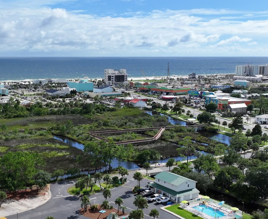  Luxury RV Resort Aerial View, in Gulf Shores Alabama, RV Park Campground 