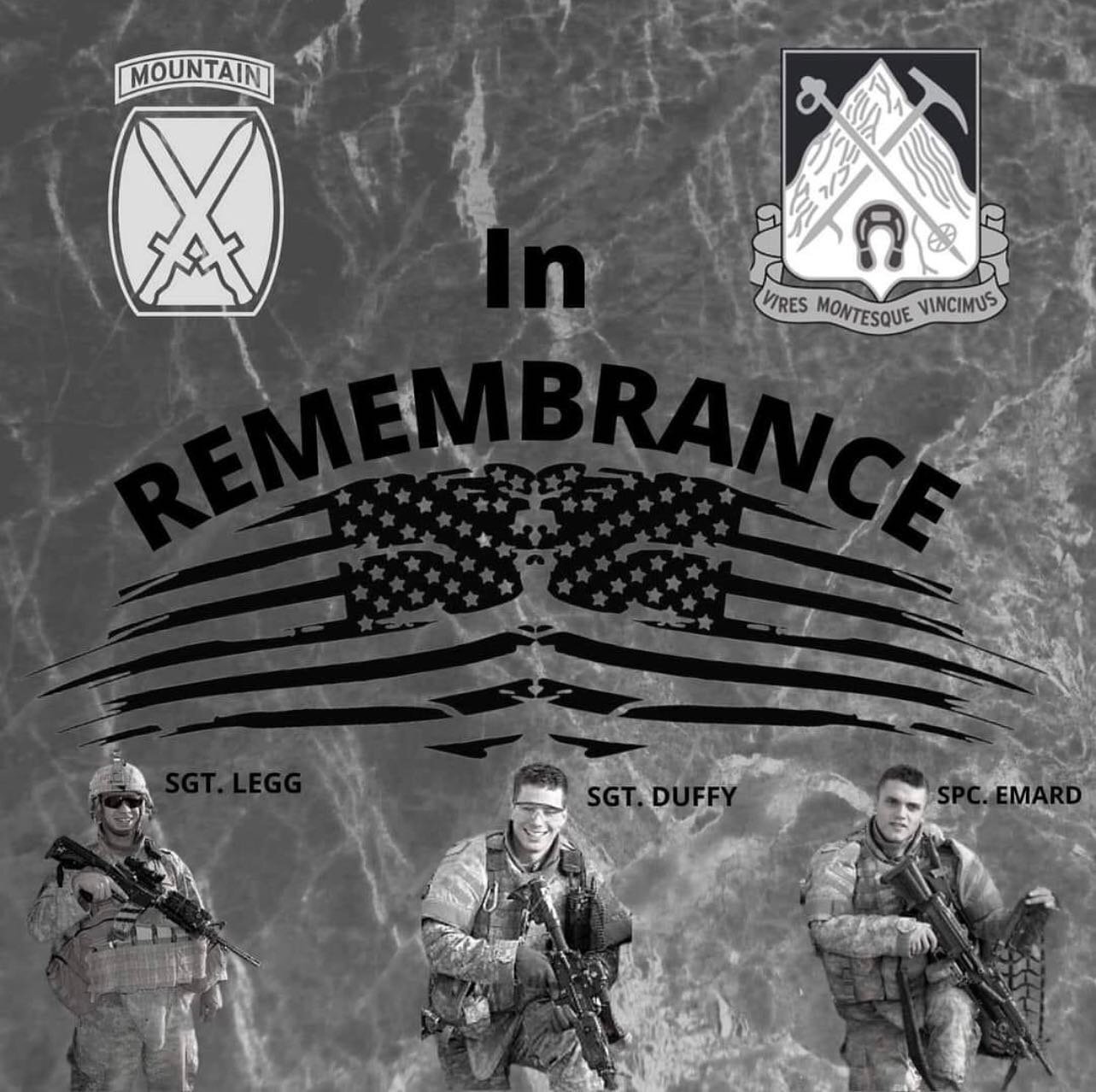 Remembering SGT Shane Duffy,  SGT Cody Legg, and SPC JD Emard three Heroes who made the ultimate sacrifice on this day fifteen years ago. #never-forget