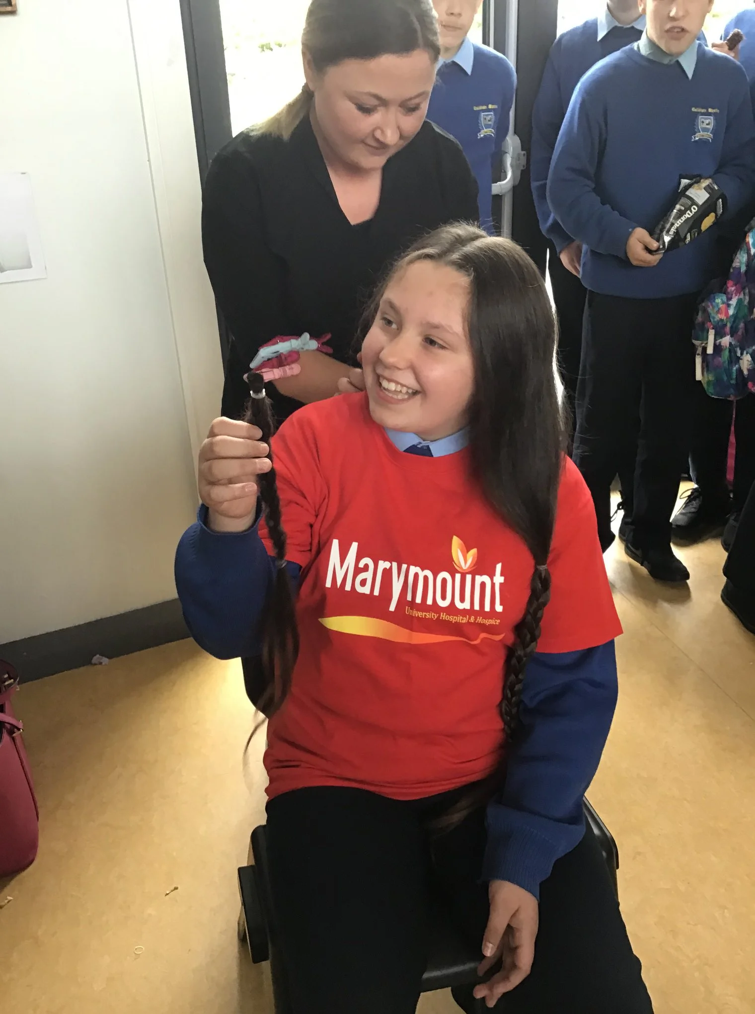 Saoirse Matthews donated her hair to Marymount Hospice