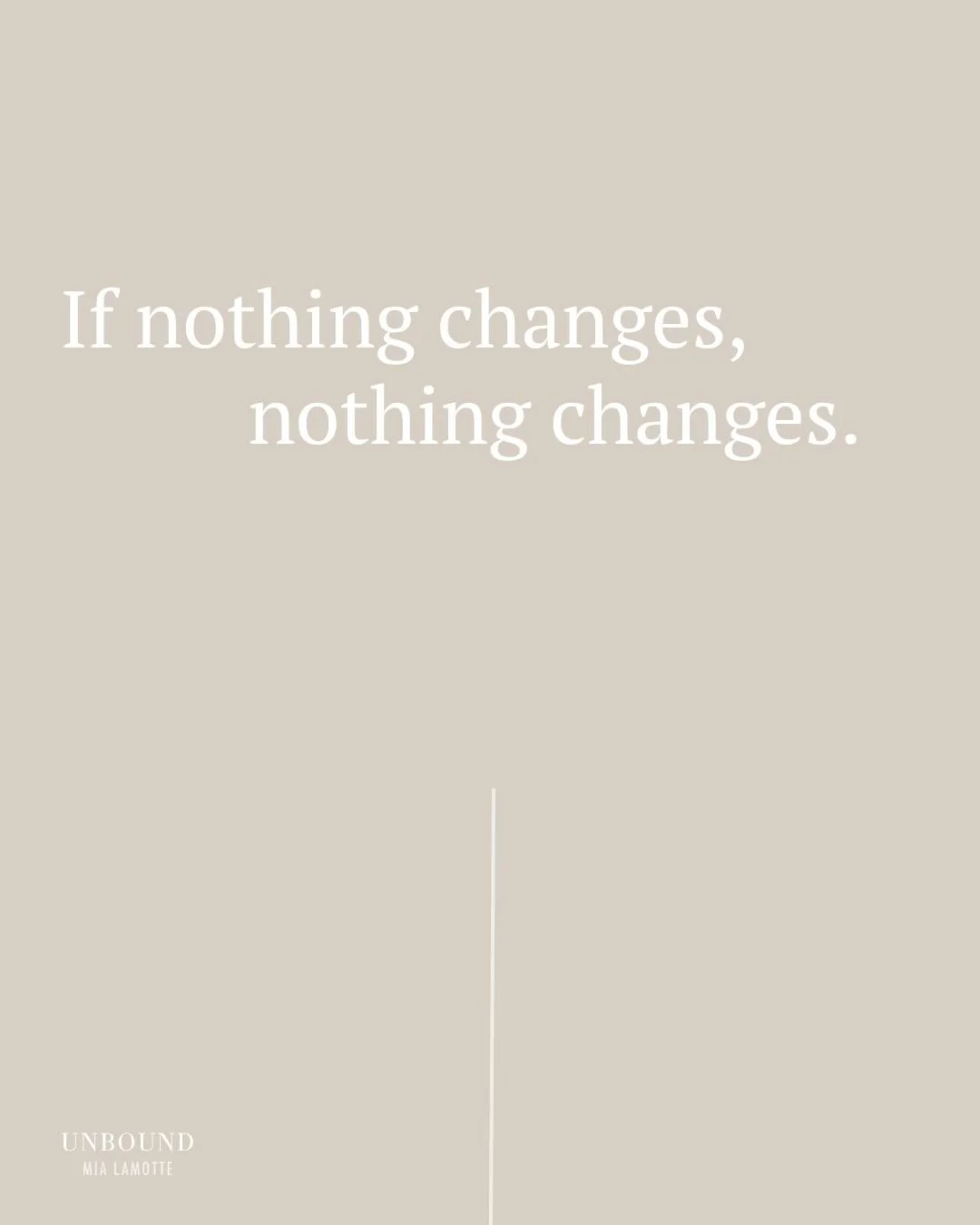 If nothing changes, nothing changes.

You can journal about it.
Think about it.
Talk about it.

But until you move, nothing shifts.

Reading list in bio.

#unbound #realtalk #mindset #growthjourney #personalgrowth #levelup