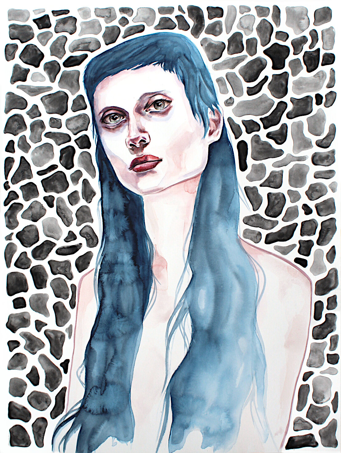 Girl with the Long Blue Hair