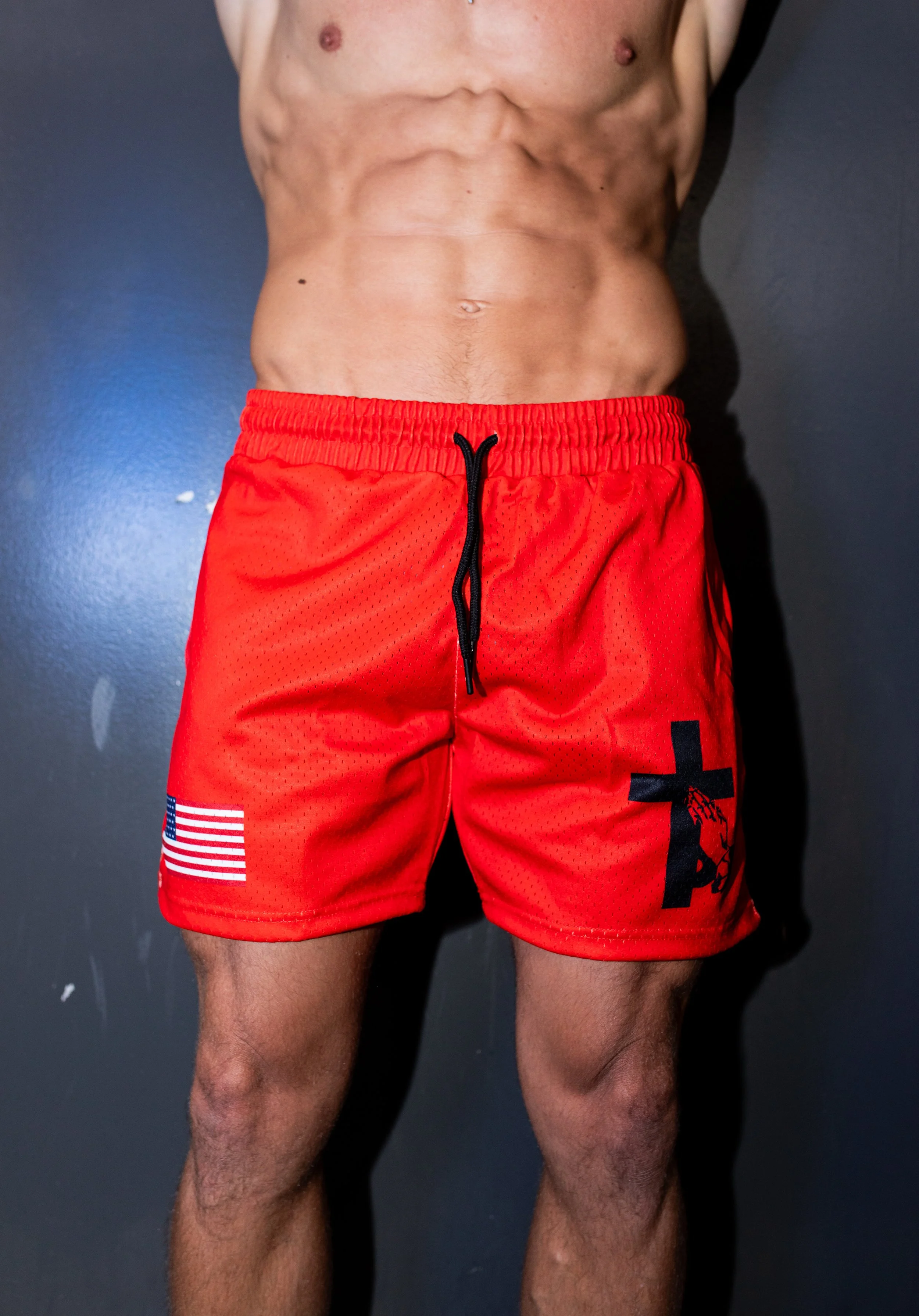God Bless America 5 inch Mesh Shorts