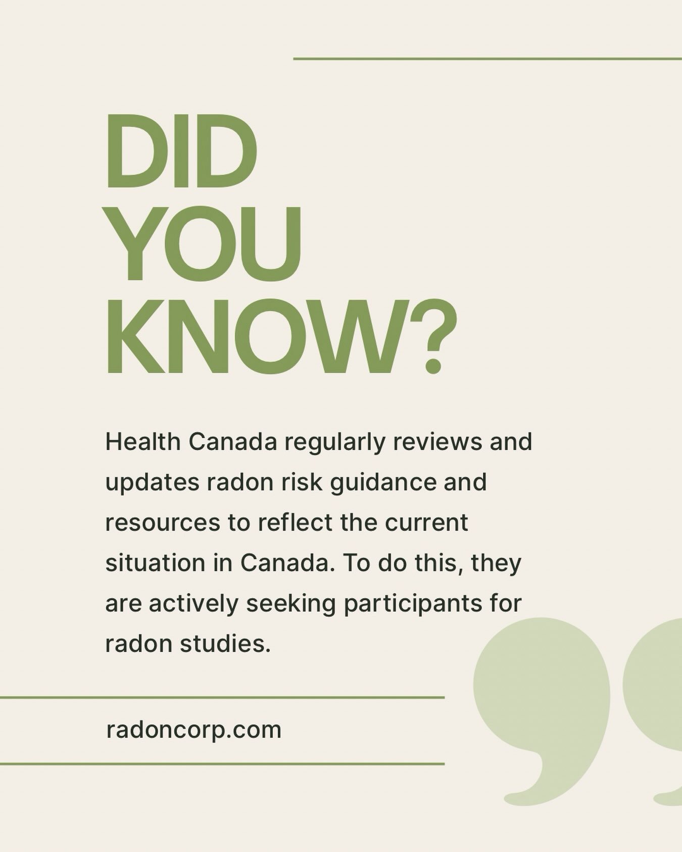 Find the link in our BIO to confirm your interest in future radon studies and partner 🤝 to advance critical research. 🥼 #radongas #canada #lunghealth