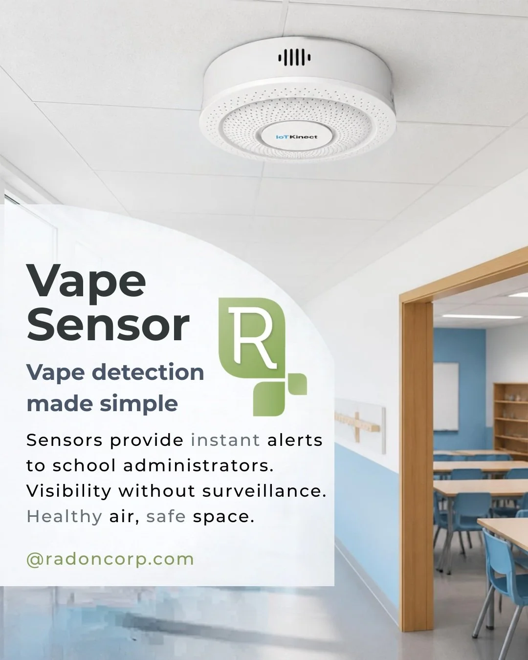 School bathrooms and locker rooms should be safe, clean spaces &mdash; not vape lounges. 🚭

Let&rsquo;s work together to restore safe spaces and healthy air in our schools. ✅

Contact us today for more info!

📧 info@radoncorp.com
🌏 radoncorp.com

