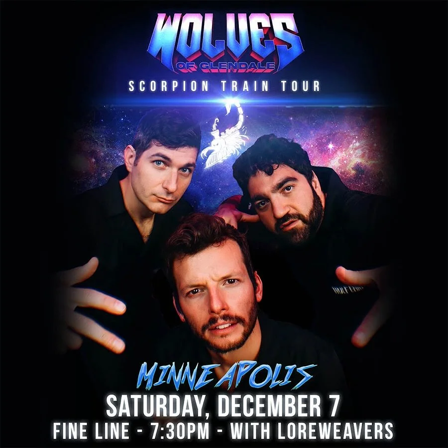 JUST ANNOUNCED: We&rsquo;re stoked to make our @finelinempls debut supporting the fantastic and absurd @wolvesofglendale on Saturday, December 7! 

Gonna be a bonkers night, so head on over to @firstavenue to snag those tickets now! Huzzah!! 🤸&zwj;♂