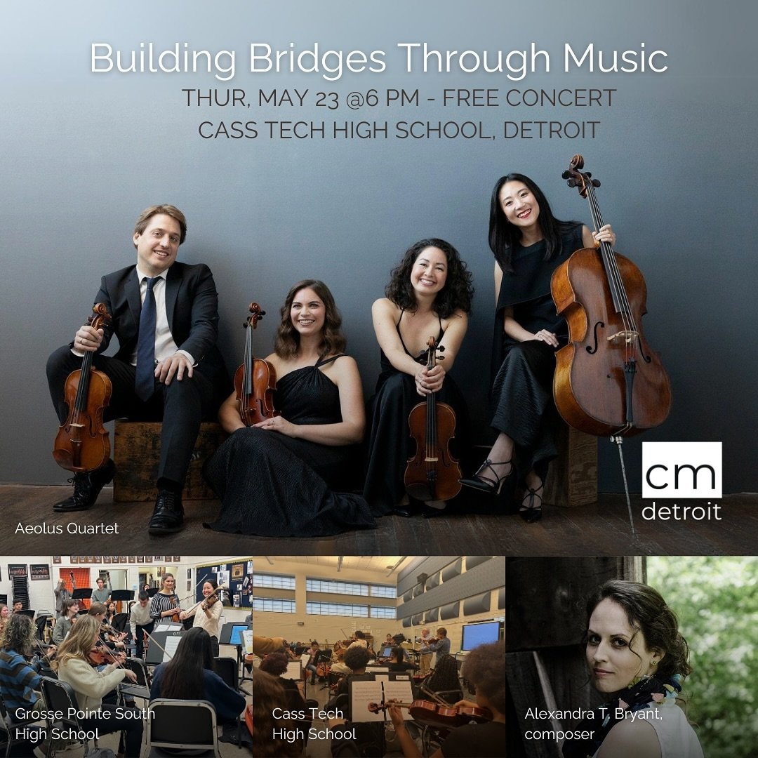 🎻 Join us this Thursday, May 23 at 6pm at Cass Tech High School in Detroit for Building Bridges Through Music.  Free concert in-person and live!

The project Building Bridges Through Music is aimed at building bridges between young people in the cit