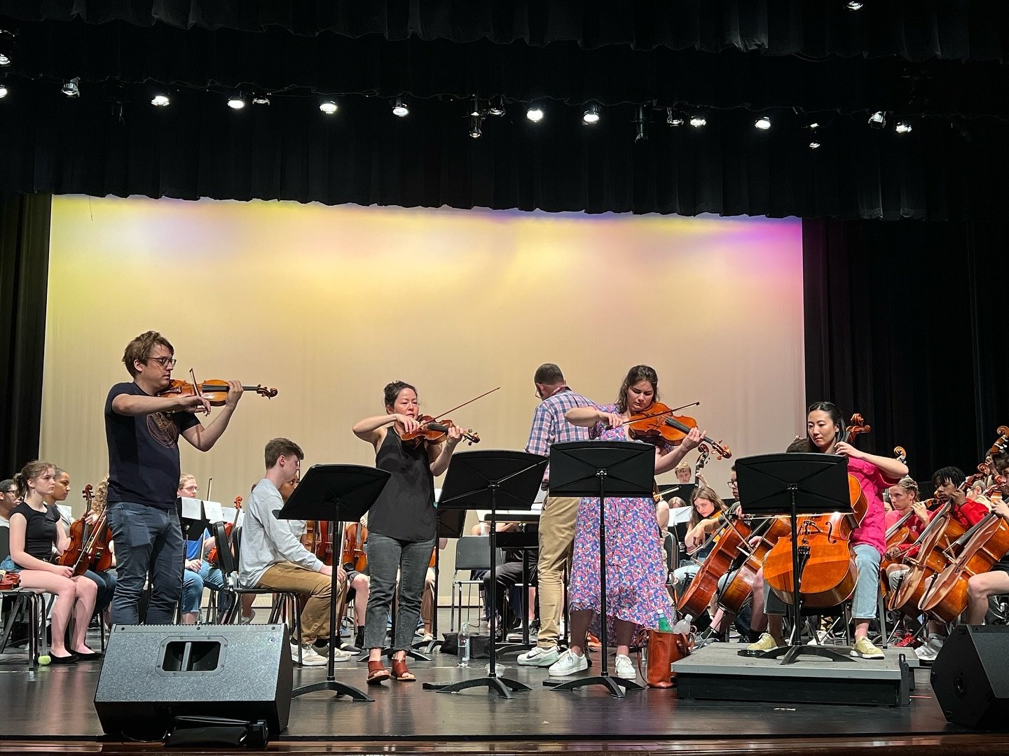 Getting ready for tomorrow&rsquo;s concert! 🎻

Rehearsing the world premiere of the commissioned new work of composer Alexandra T. Bryant, performed by Cass Tech and Grosse Pointe South high schools along with the Aeolus Quartet. Don&rsquo;t miss it