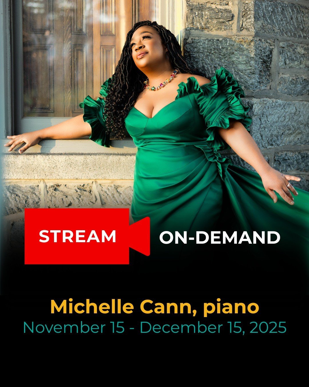 What an incredible concert this weekend! If you missed experiencing the moving artistry of Michelle Cann, there is still time.

Our CameraMusic program brings world renowned artistry right to the comfort of your living room! Visit our website to lear
