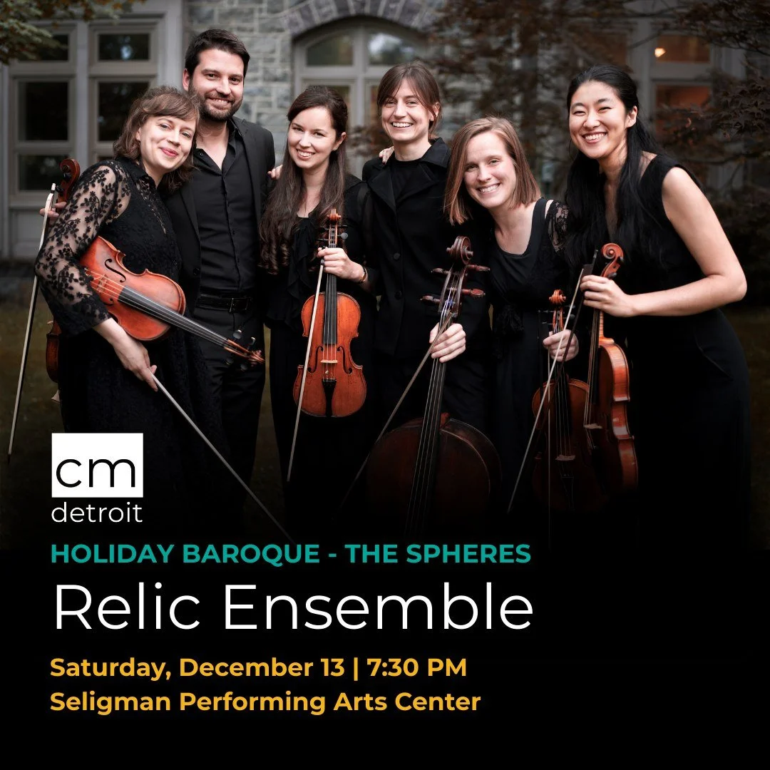 Join us at the Seligman Performing Arts Center tomorrow evening for Holiday Baroque &ndash; The Spheres with Relic Ensemble! 

To learn more and purchase tickets visit:
cmdetroit.org/2025-26/relic