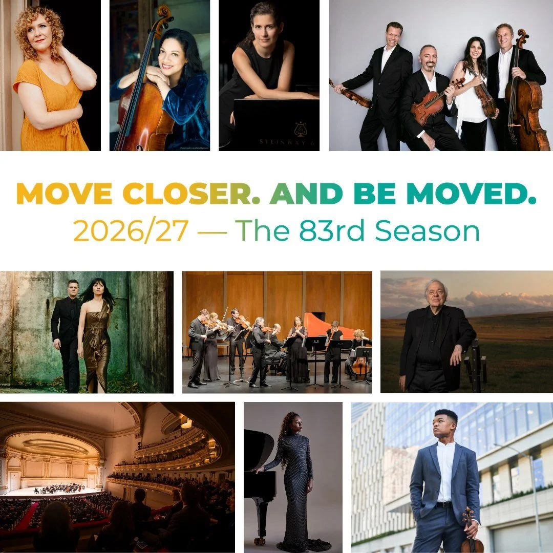 As we unveil our 83rd season, nothing matters more than inspiring that inner song in each of us. From a longtime subscriber who can follow every note, to a young child experiencing the wonder of chamber for the first time, there is something for ever