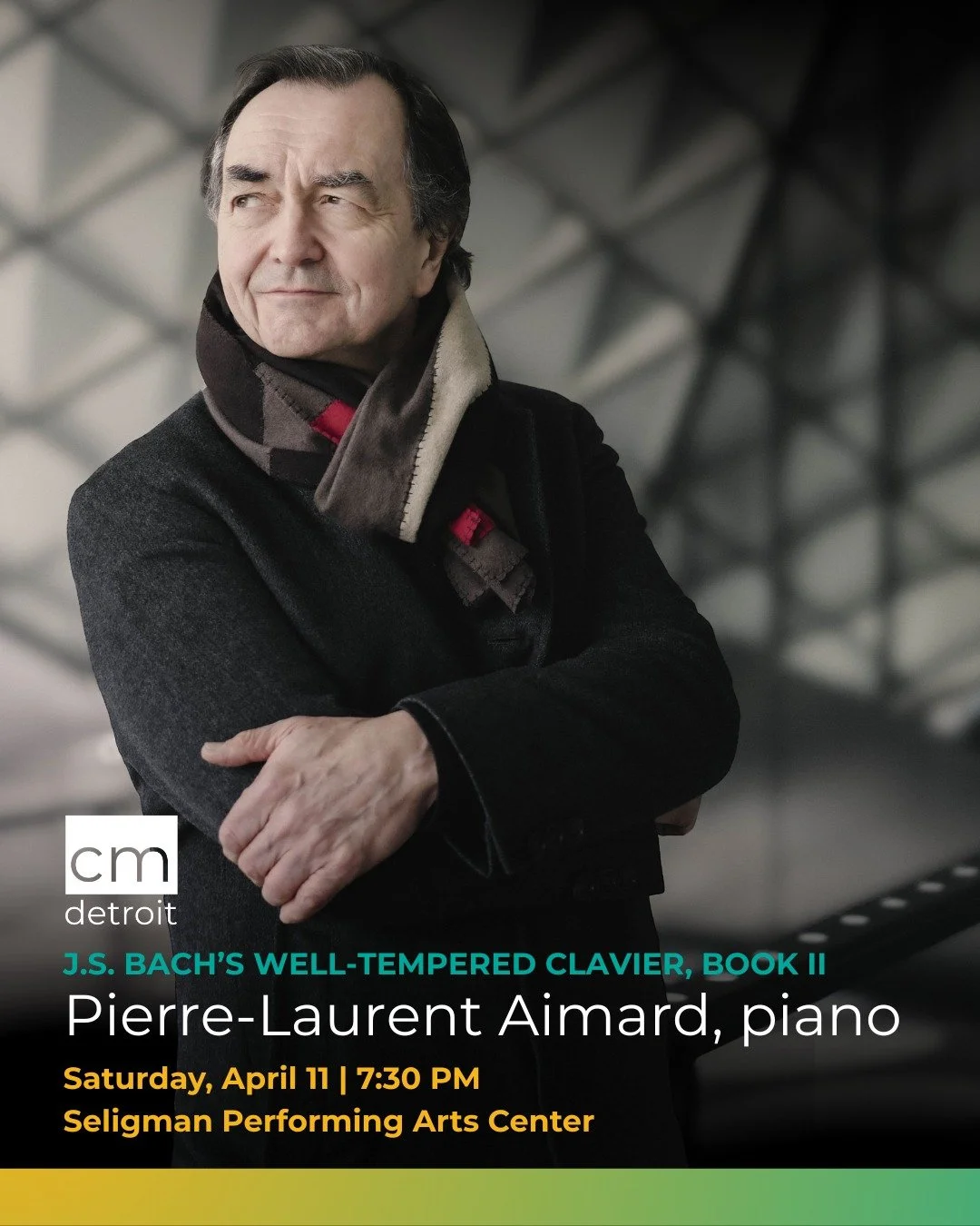 This weekend marks the final piano recital in our 2025-26 Signature Series. Presented by Pierre-Laurent Aimard, this bucket list recital highlights the brilliance of J.S. Bach's Well-Tempered Clavier. 

We hope you will join us!
Saturday, April 11 | 