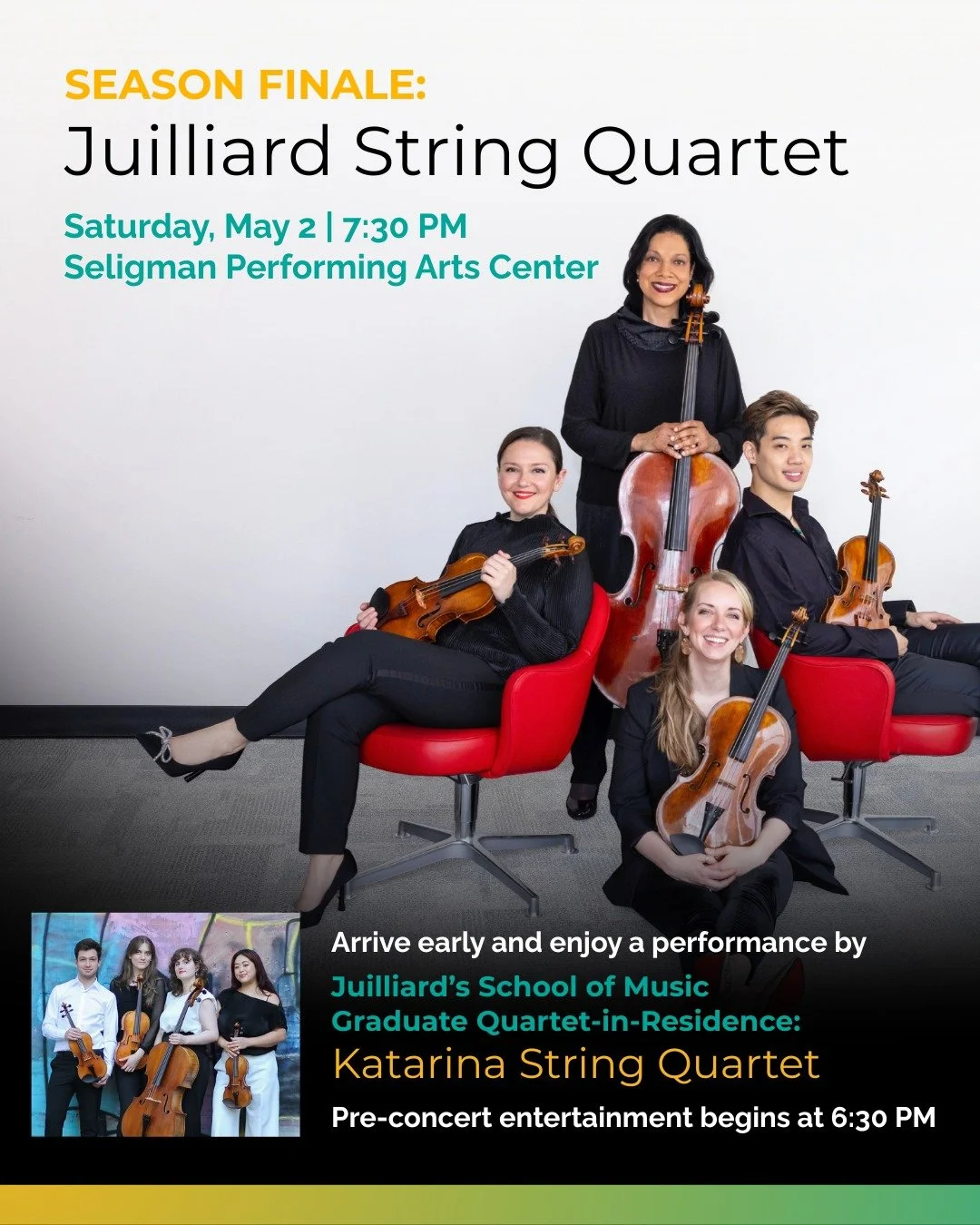 With unparalleled artistry and enduring vigor, the Juilliard String Quartet continues to inspire audiences around the world. 

Founded in 1946 and hailed by The Boston Globe as &ldquo;the most important American quartet in history,&rdquo; the ensembl