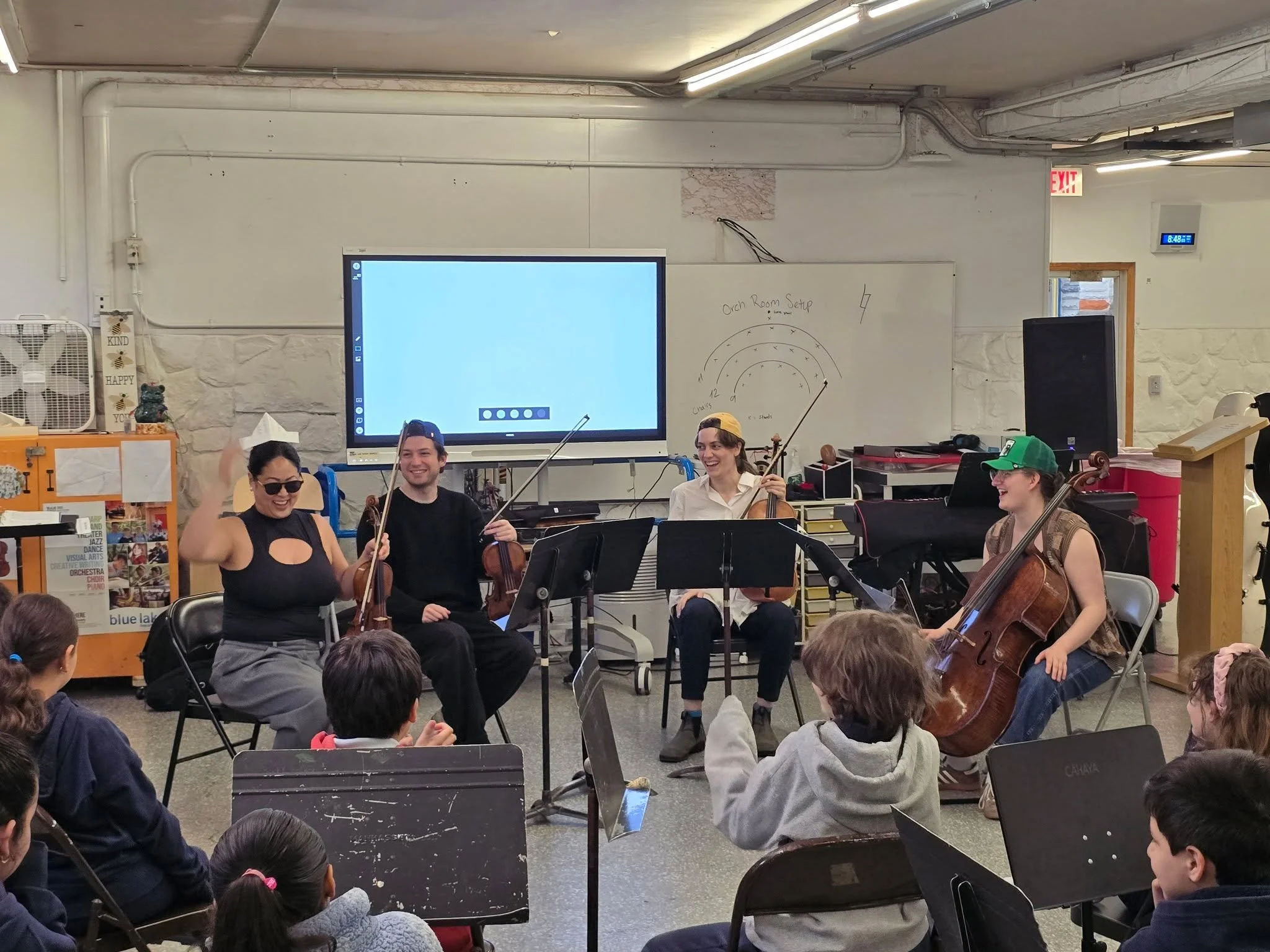We had a wonderful time with the Katarina String Quartet  during our educational outreach event!

Thank you for sharing your time, talent, and knowledge in a fun and engaging way for the kids! They had a wonderful time.