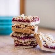 Raspberry Almond Shortbread Bar