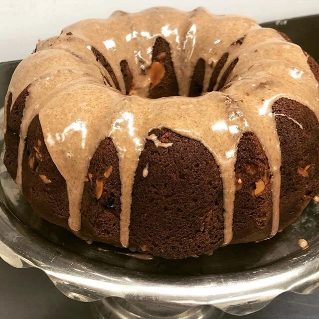 Almond-Cranberry Coffee Cake with a Cinnamon Buttermilk Icing for breakfast anyone?