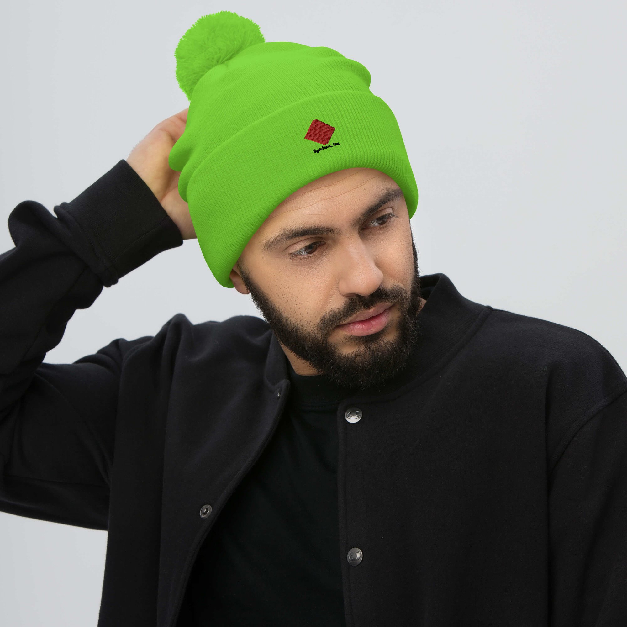 pom-pom-knit-cap-neon-green-front-6361580e06b62.jpg