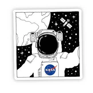 NASA Astronaut Selfie in Space Sticker.jpeg