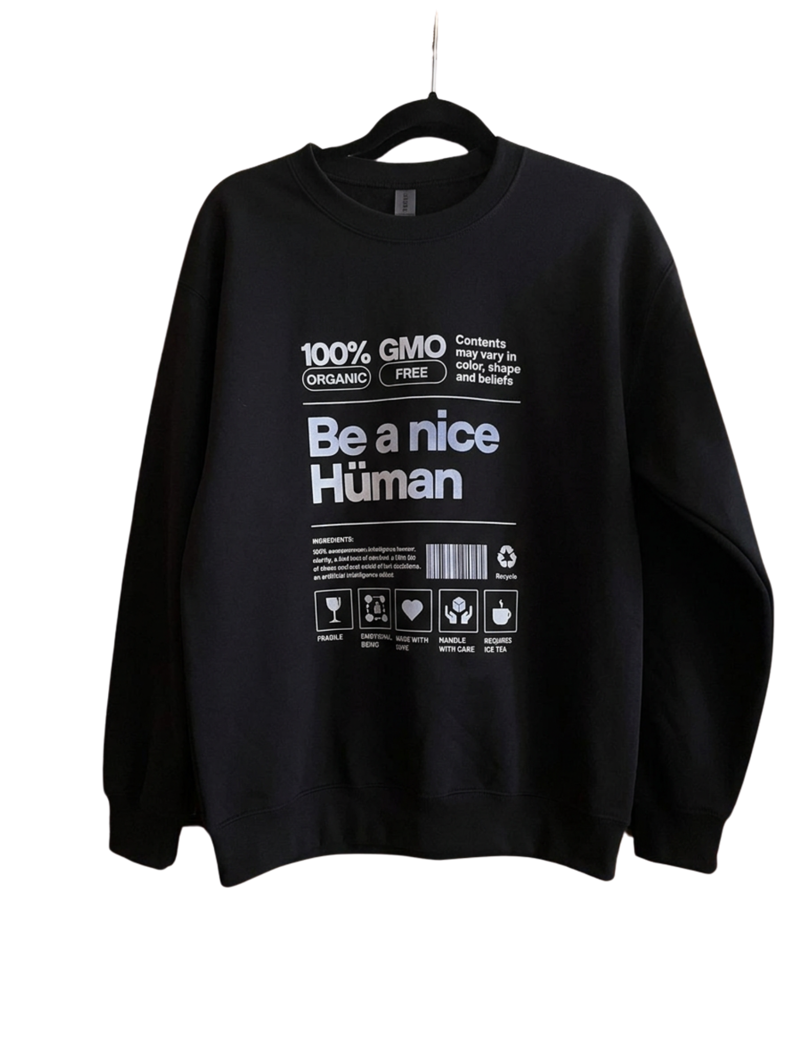 100% Nice hüman crewneck