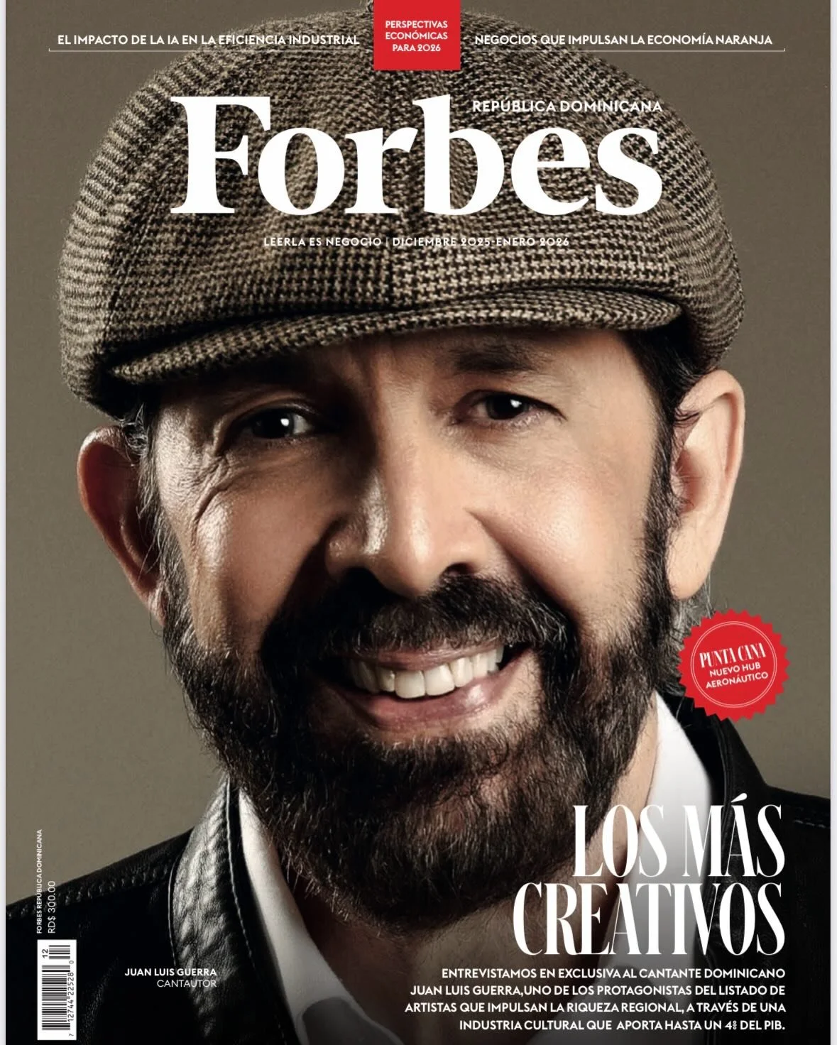 #Portada La revista @forbesdominicana reconoce a los m&aacute;s creativos, incluyendo a nuestro @juanluisguerra 
Un artista cuya visi&oacute;n, innovaci&oacute;n y poes&iacute;a musical han transformado para siempre el sonido de Rep&uacute;blica Domi