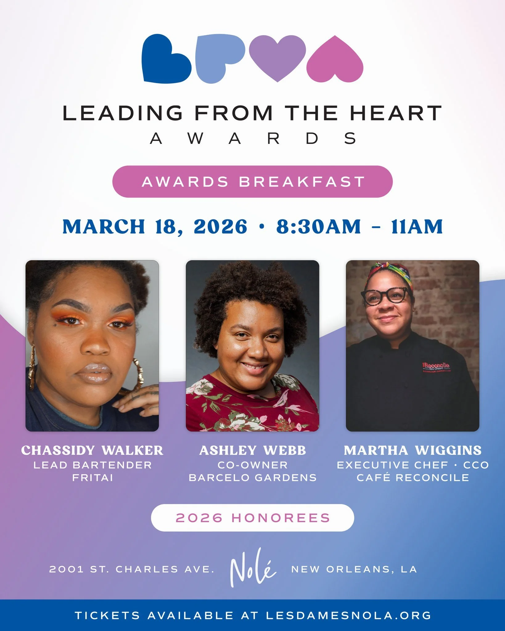 Meet our 2026 Leading from the Heart Honorees! 

We are thrilled to announce this year&rsquo;s awardees, selected from a record-breaking number of nominees. Thank you to everyone who took the time to nominate and shine a light on the incredible women
