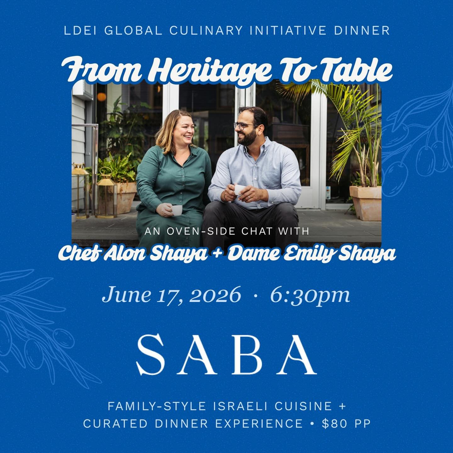 DAMES, THIS IS NOT A DRILL. 🚨

Only TWO tickets left to From Heritage to Table: An Oven-side Chat with Chef Alon Shaya + Dame Emily Shaya.

An intimate, multi-course family-style dinner at Saba with two of the people who built one of the most belove