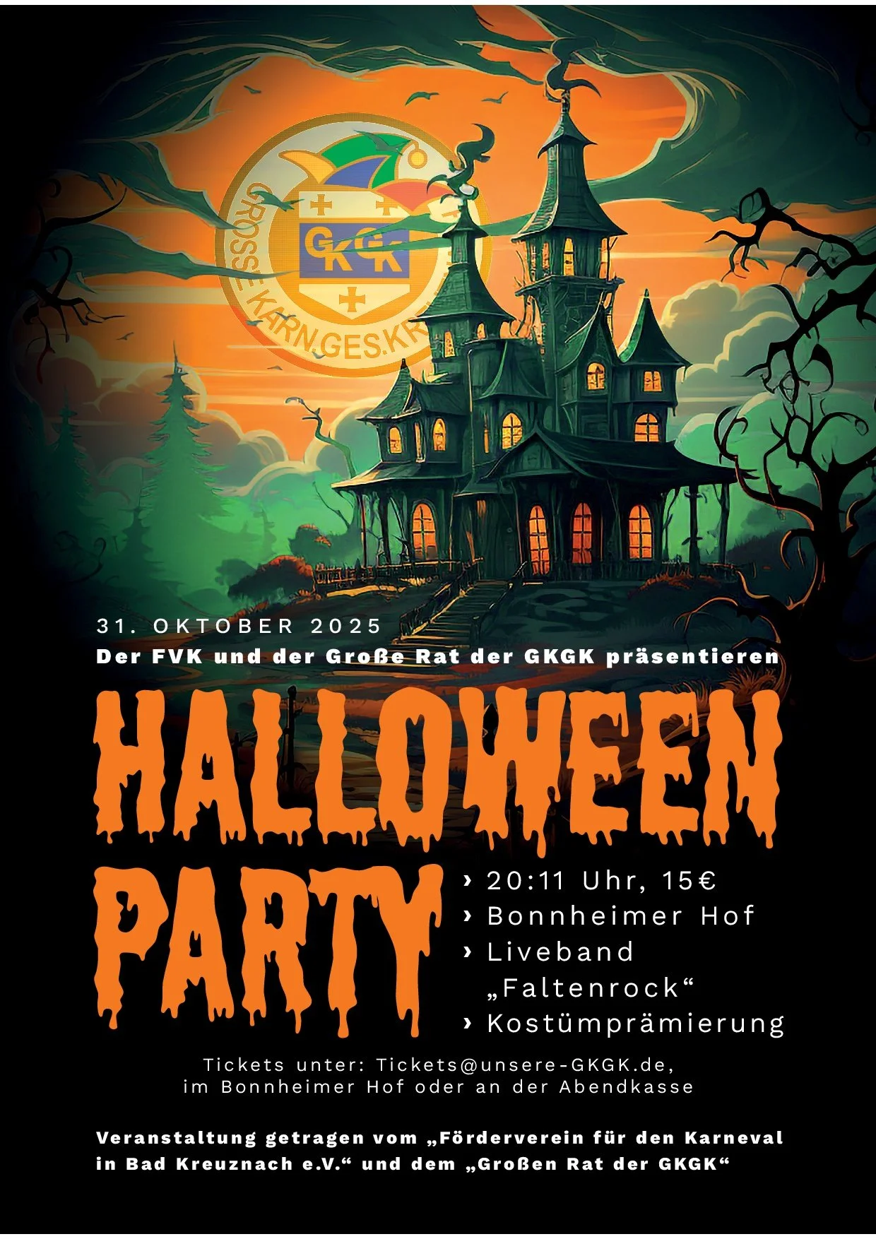 Halloween Party mit Liveband "Faltenrock"