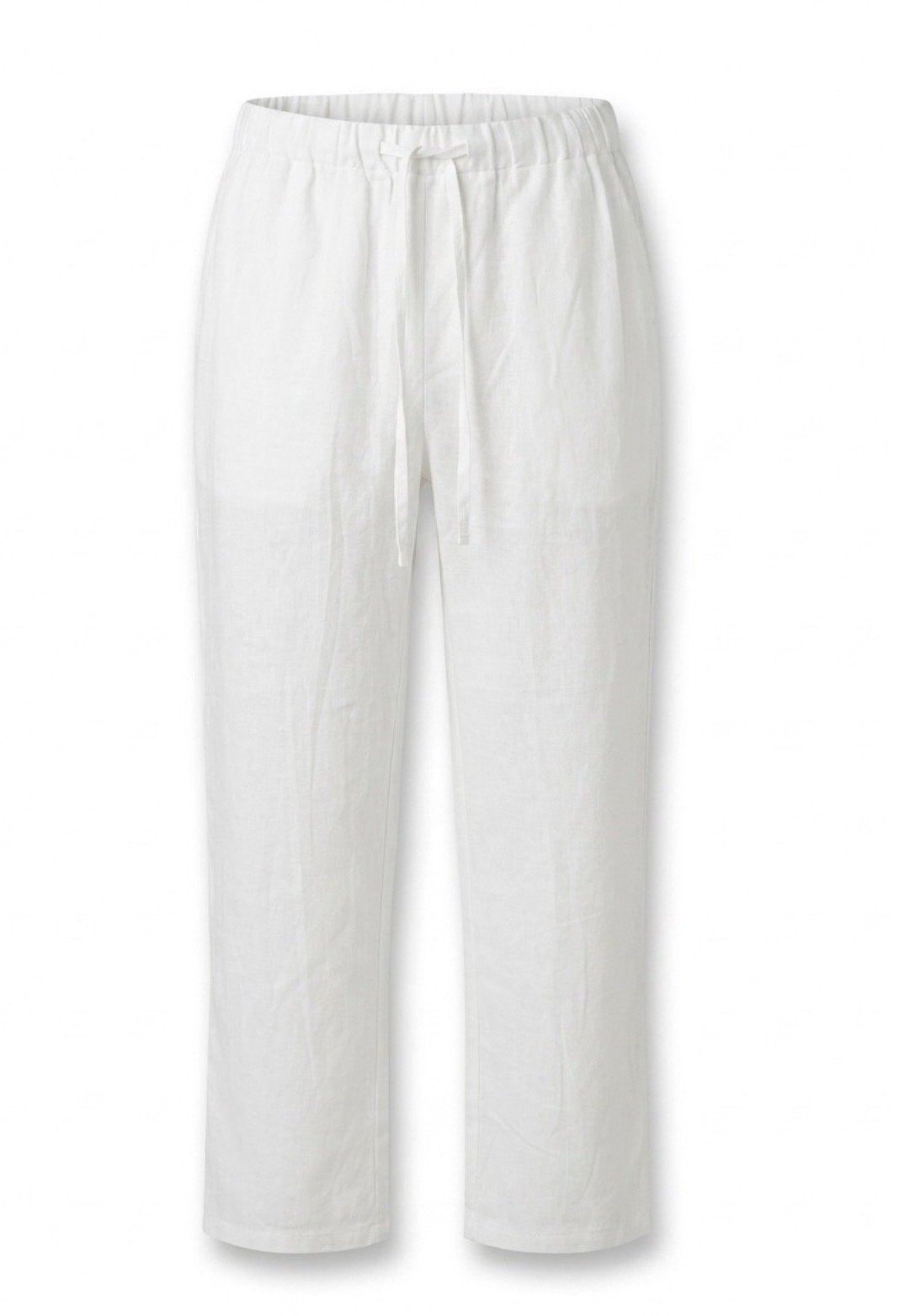 White linen trousers