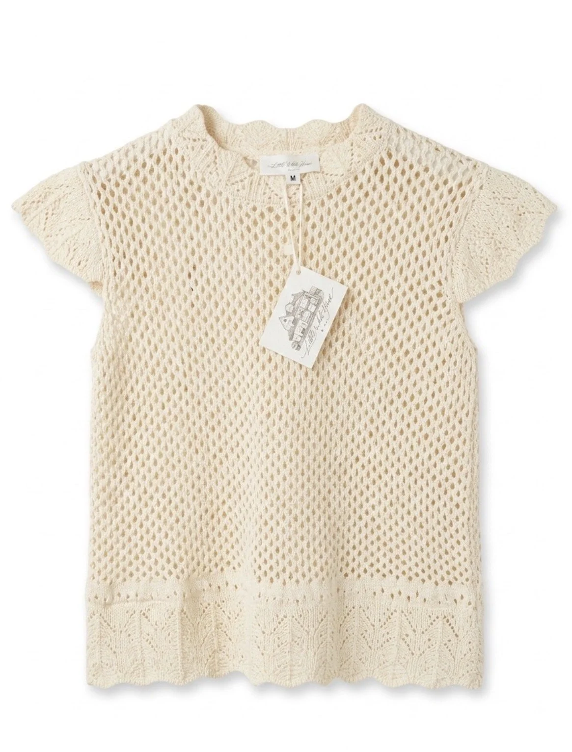 Cream crochet top