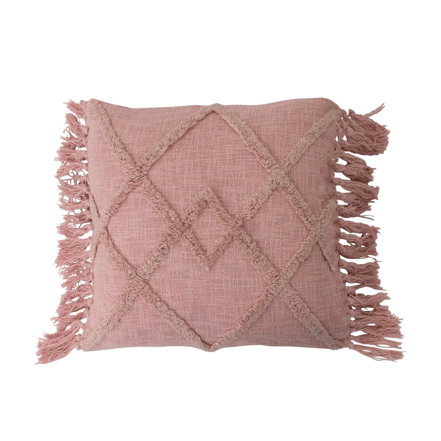 Pink Pillow w/ Tufted Pattern