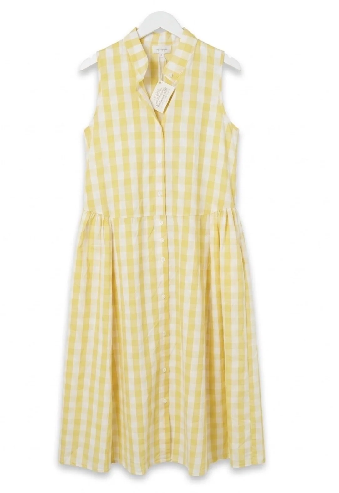 Sleeveless gingham dress