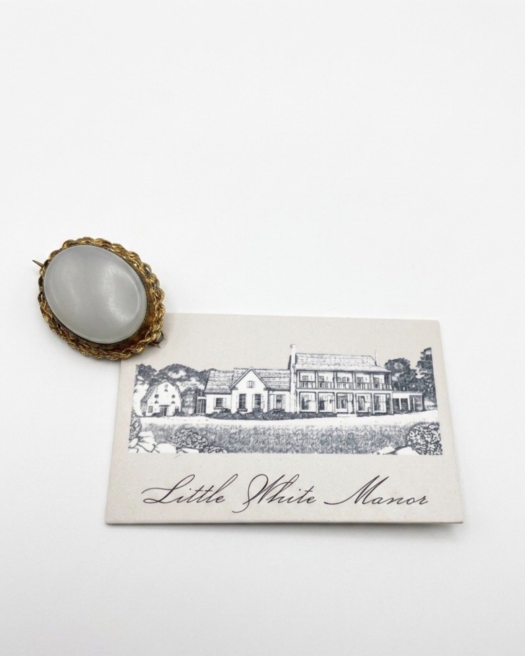 miniature mirrored brooch