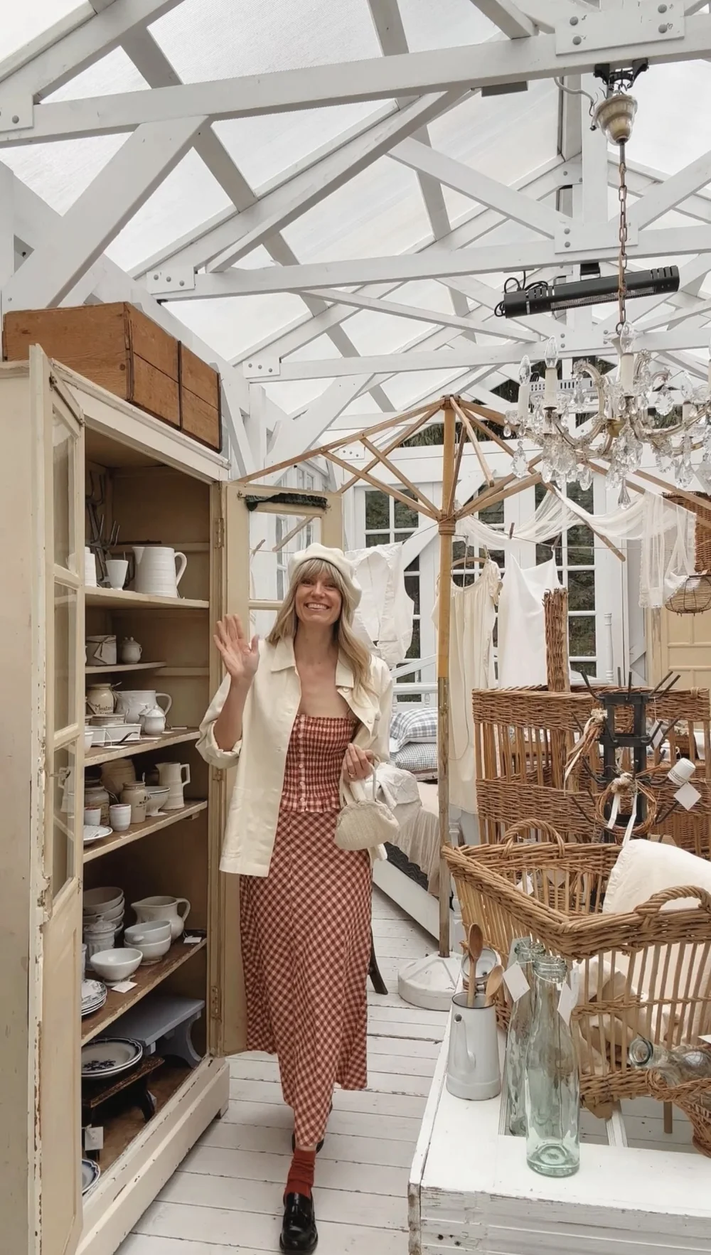 Lumignon Denimlacemermaid skirt+Tホワイト High Rise Long Skirt