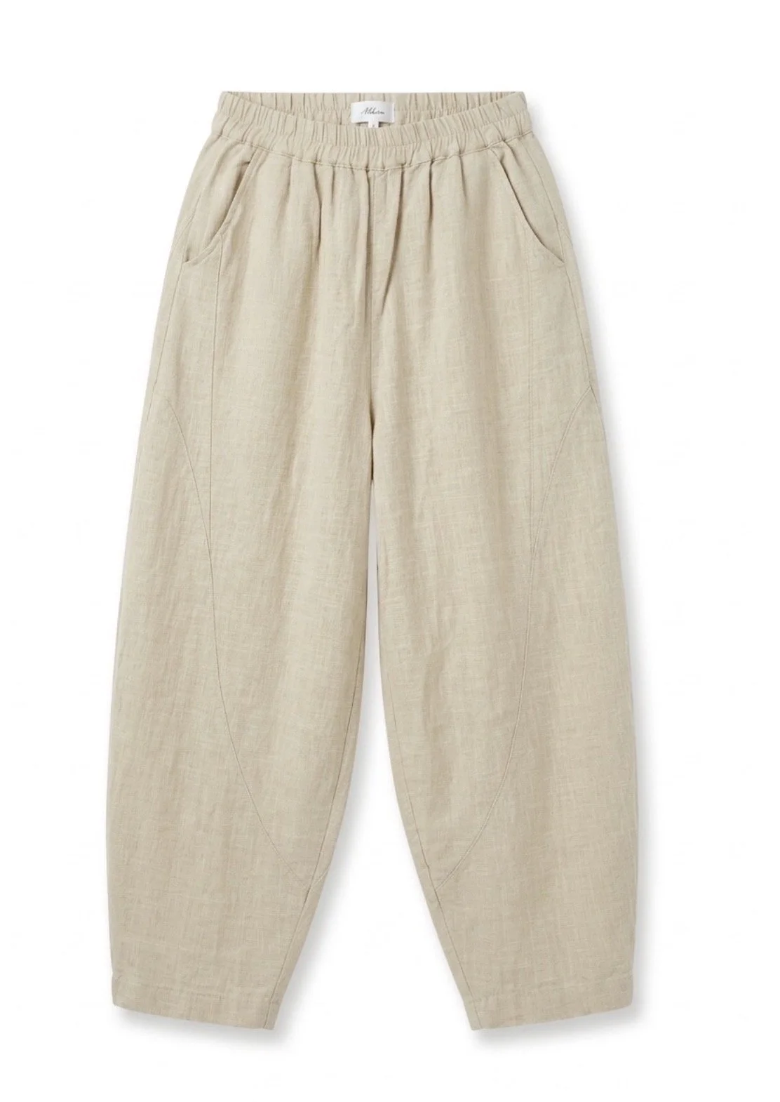 Beige linen trousers