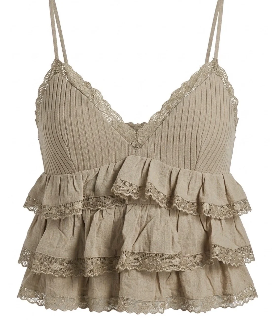 Ruffled camisole top