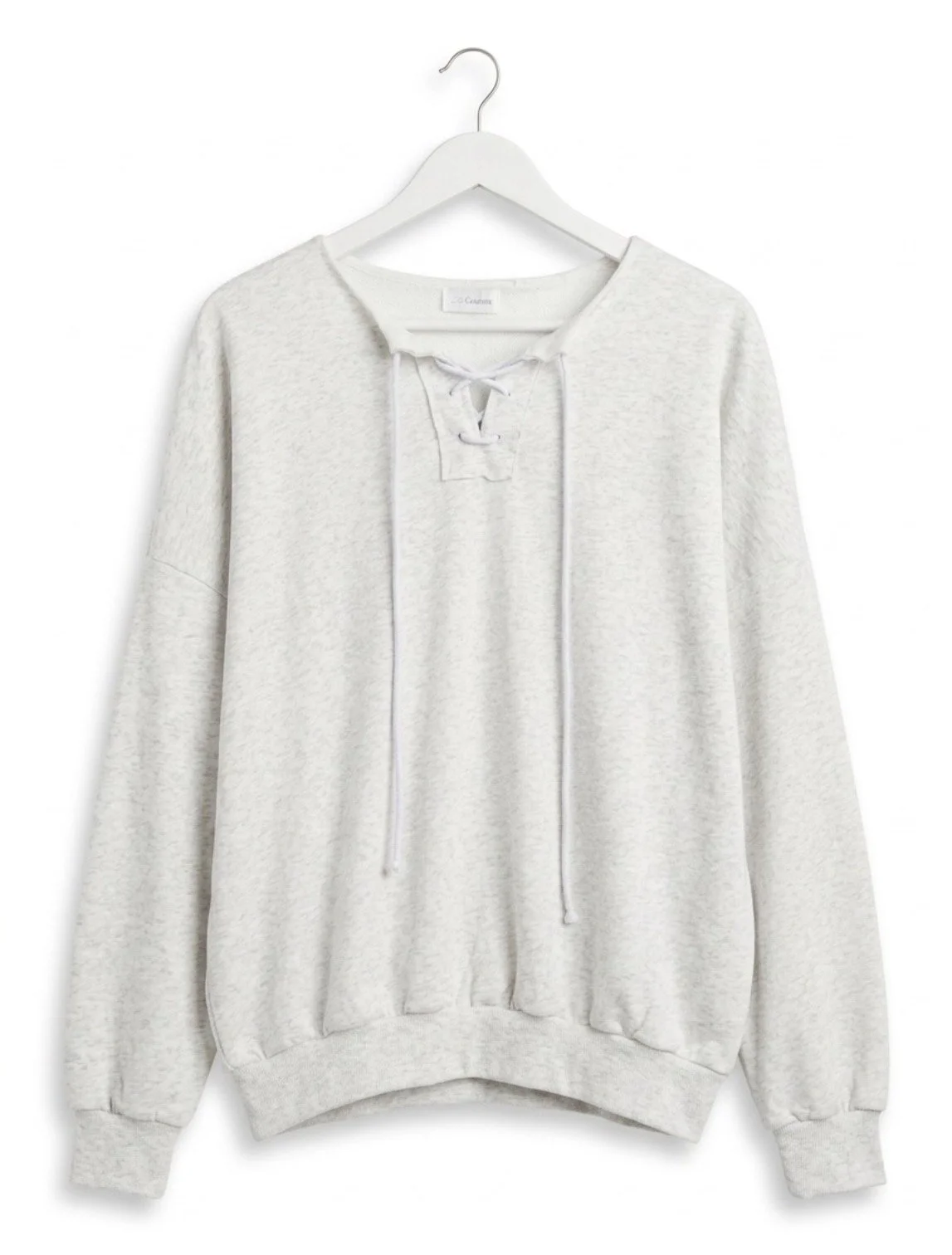 Lace-up pullover sweatshirt