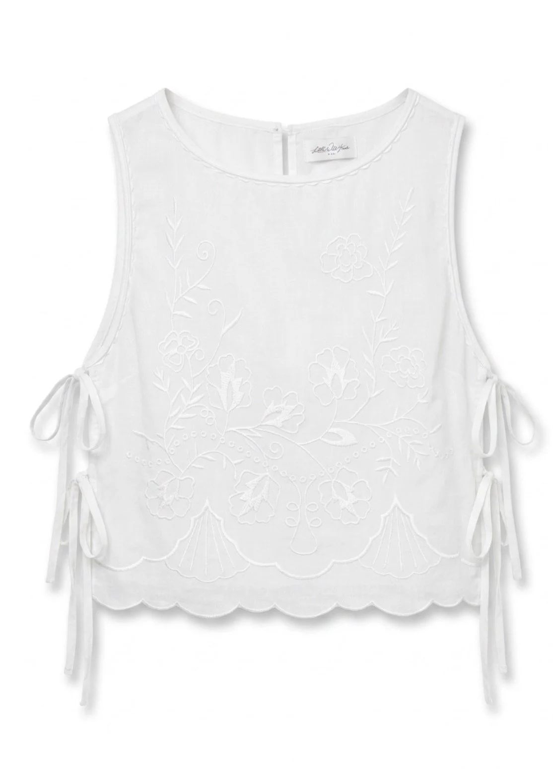 White lace crop top