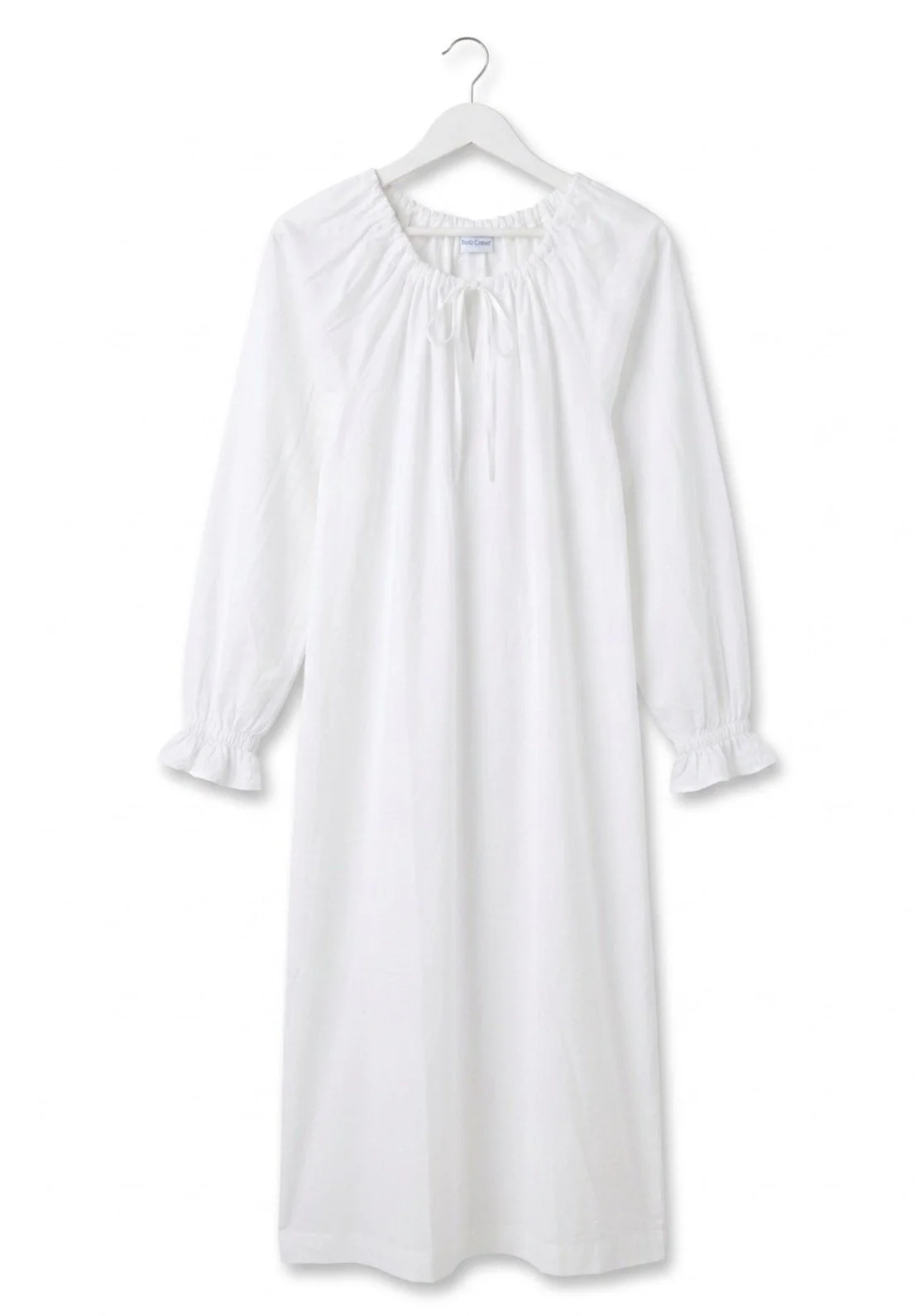 White long-sleeve maxi dress