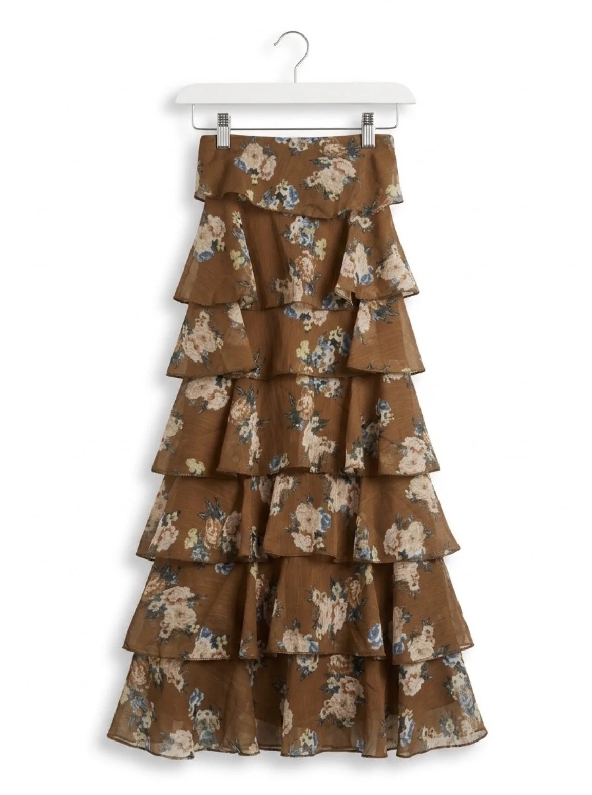 Floral tiered midi dress