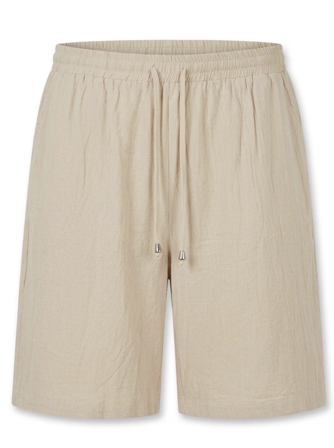 Beige linen shorts