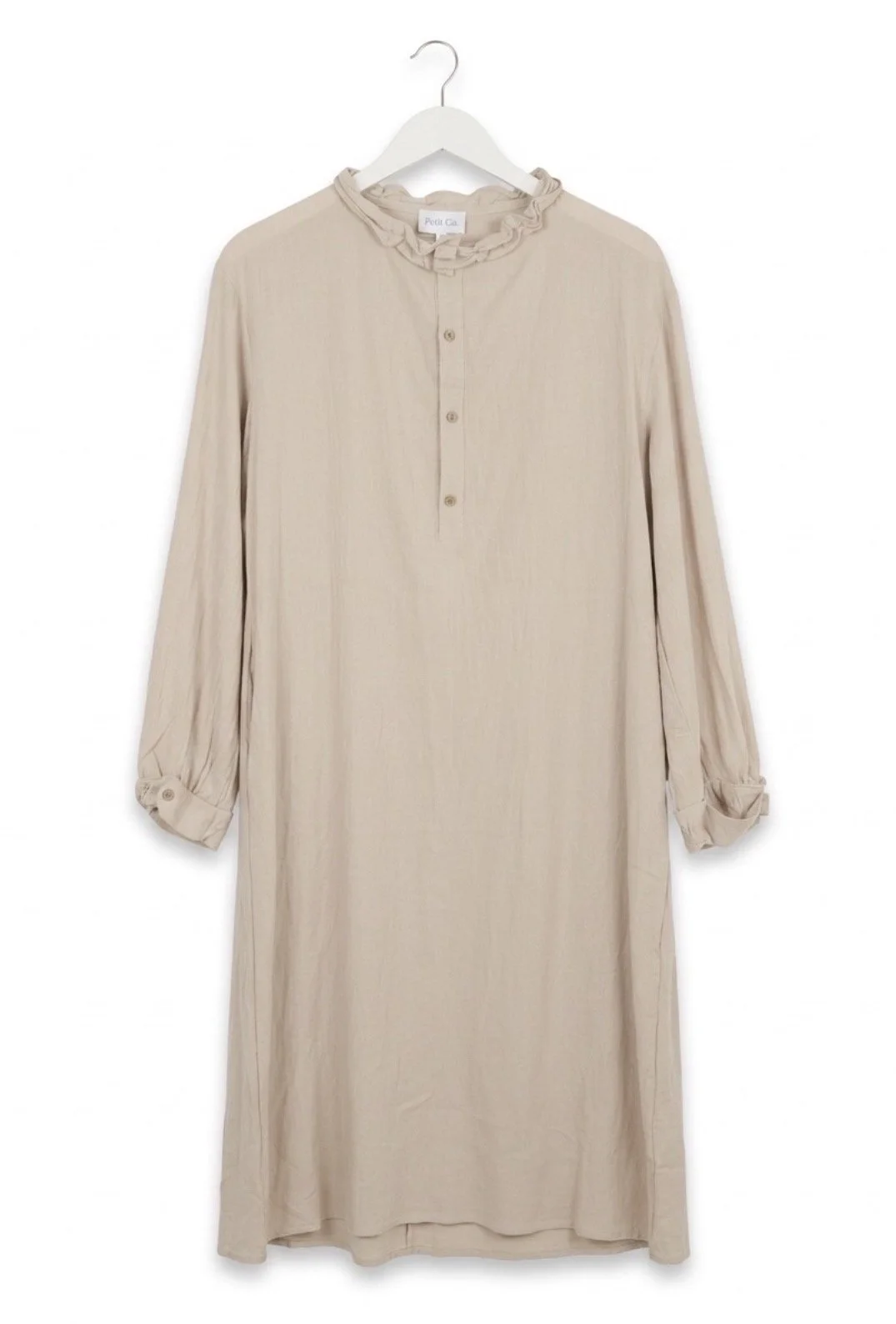 Cream-colored tunic dress