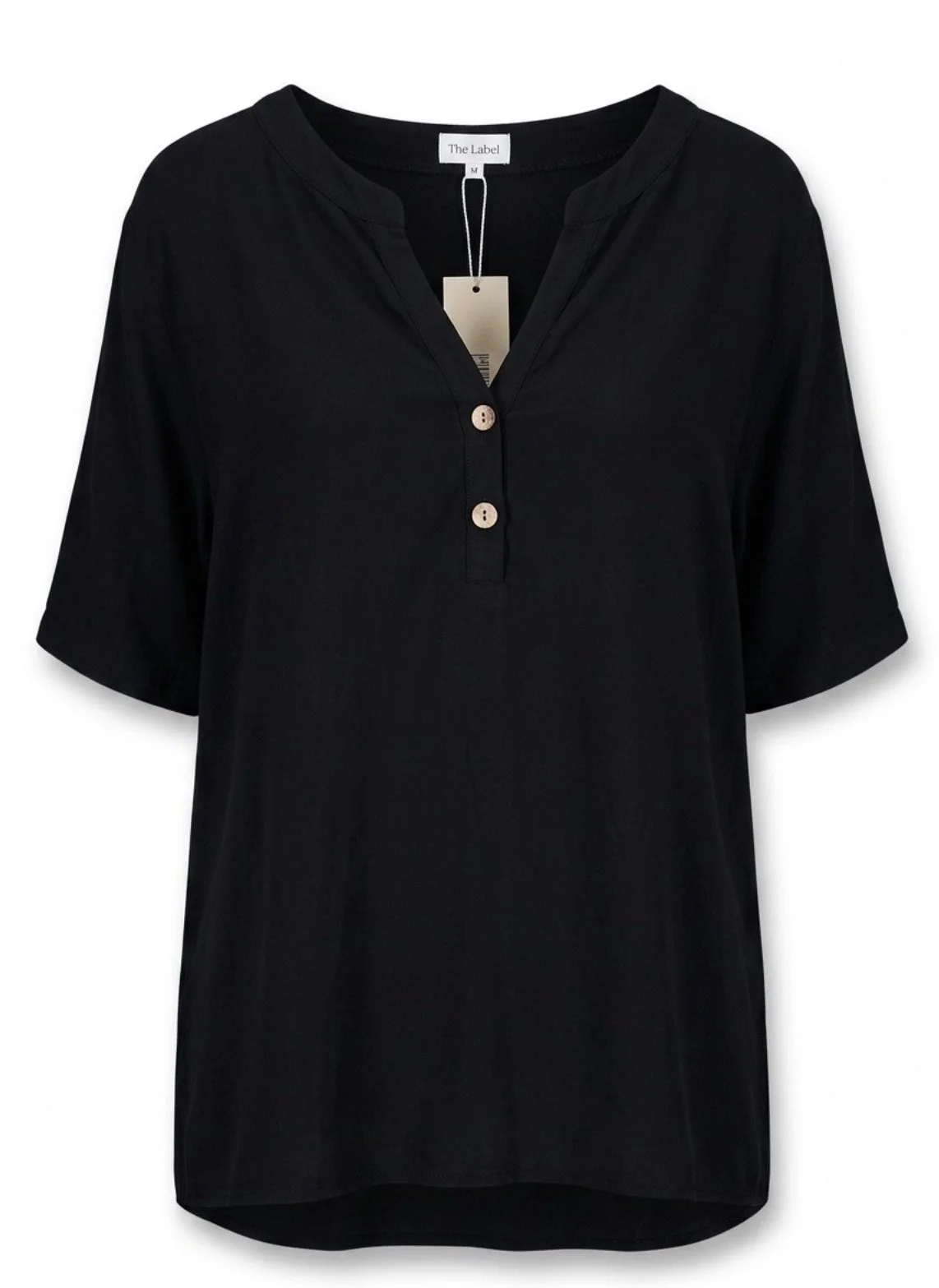 Black tunic blouse