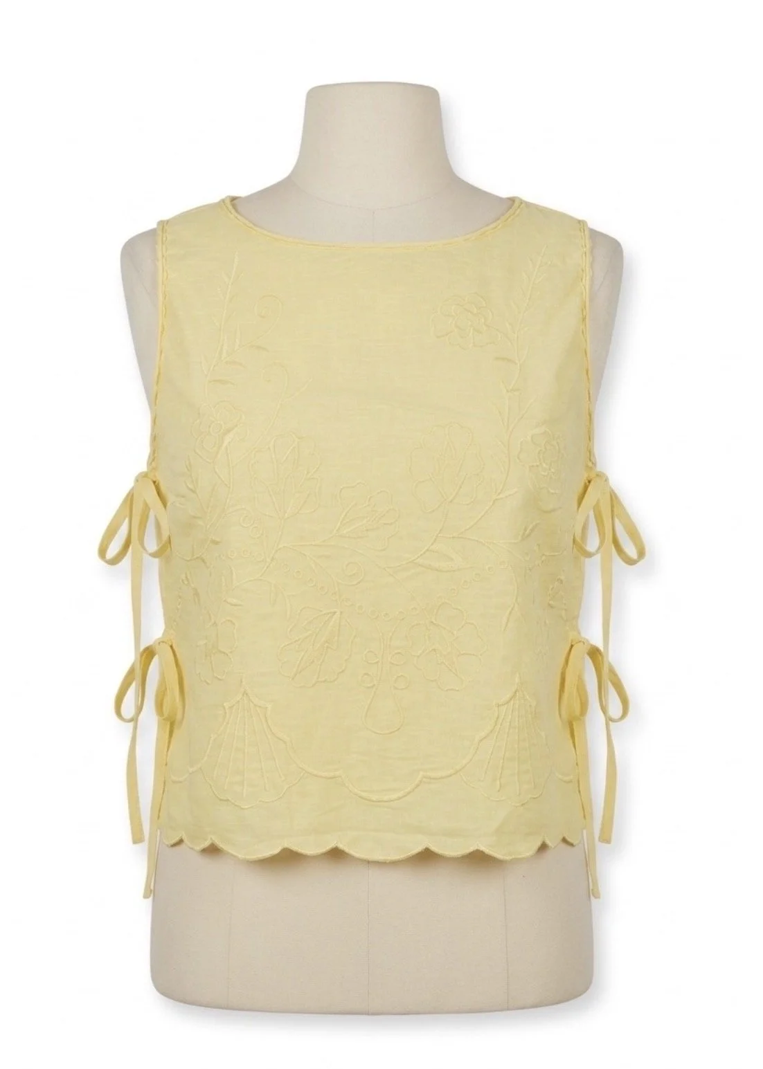 Sleeveless yellow top