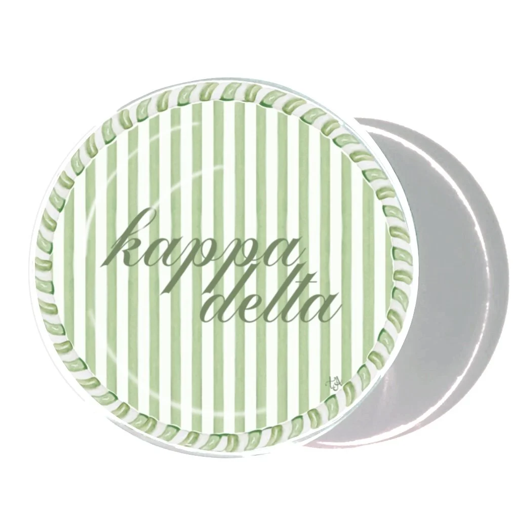 Kappa Delta Striped Coaster