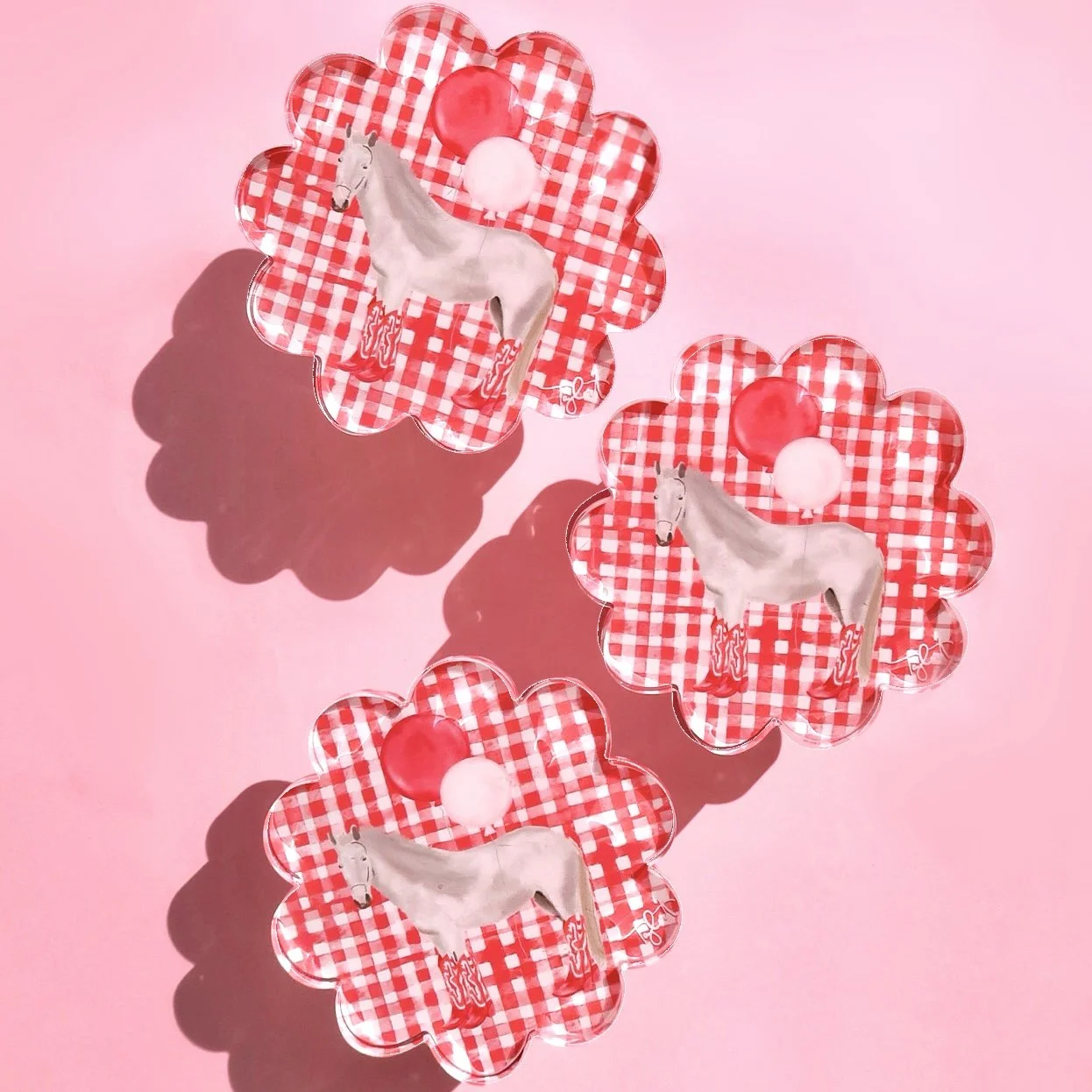 Norman Acrylic Coaster - Scalloped