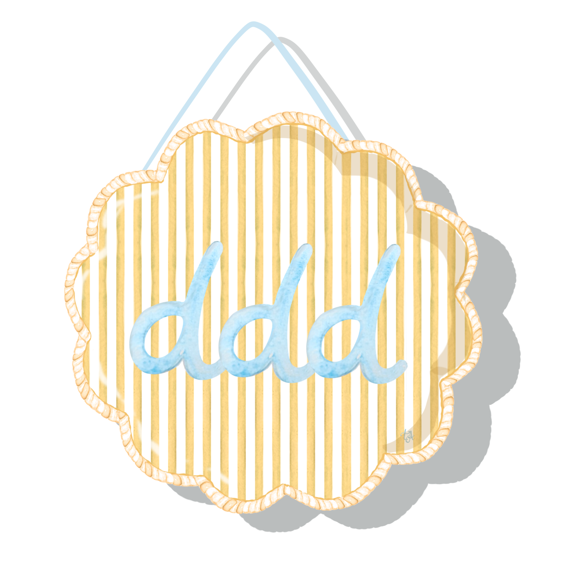 Delta Delta Delta Door Hanger