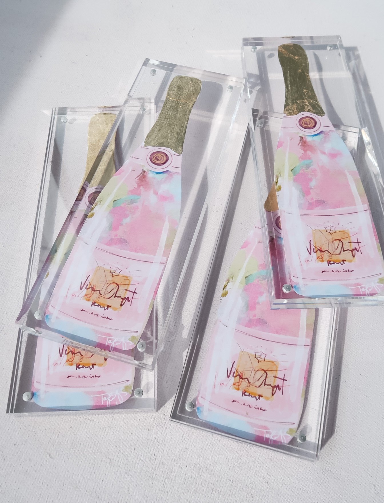 Pink Abstract Acrylic Bottle