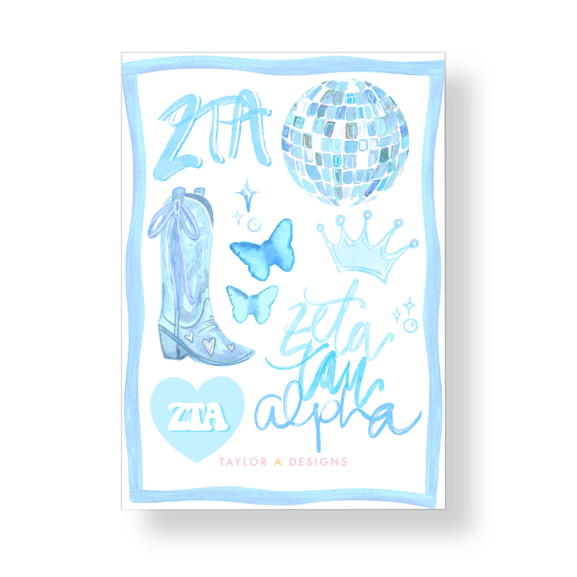 Zeta Tau Alpha Sticker Sheet