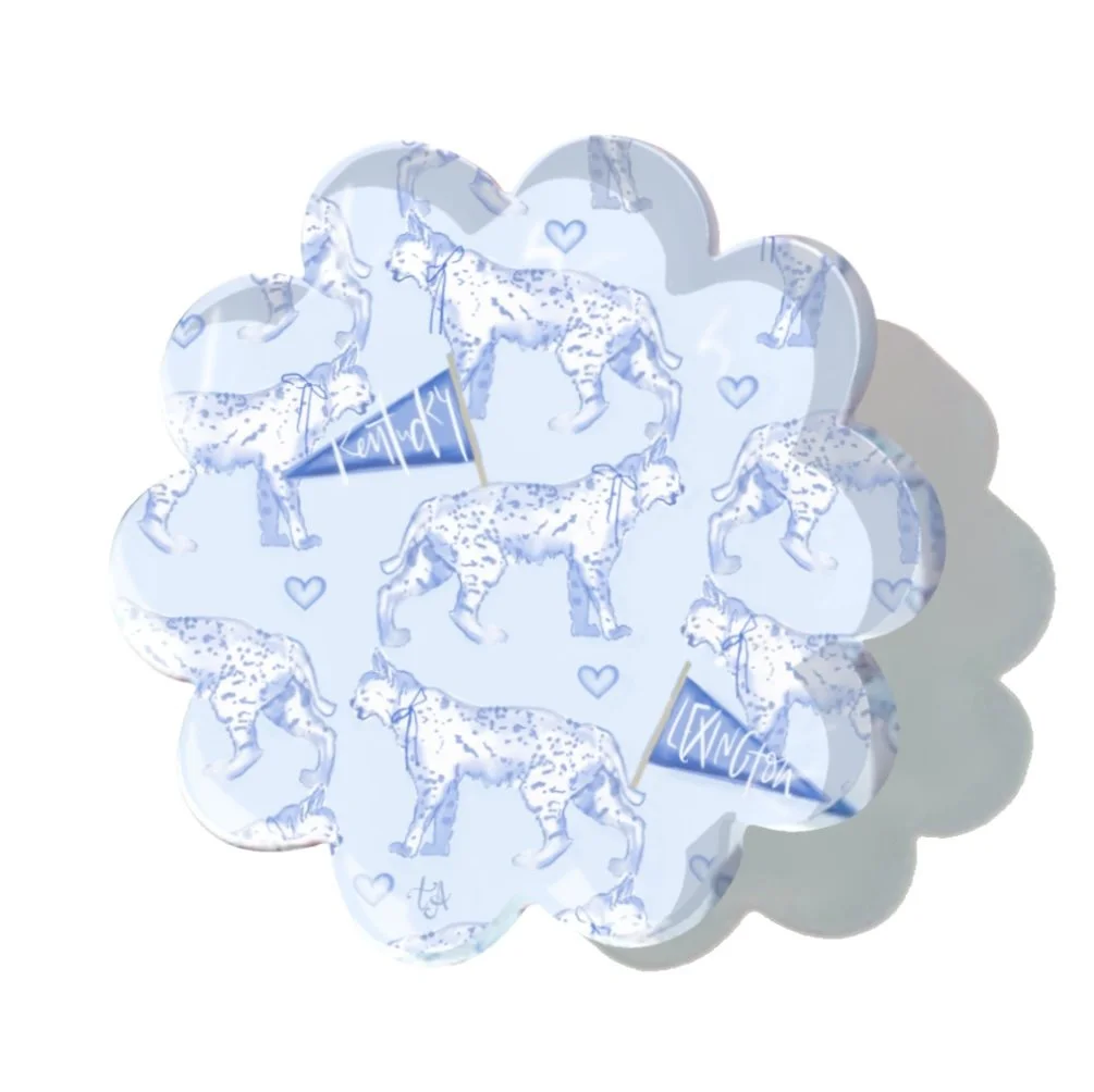 Blue Cat Acrylic Coaster
