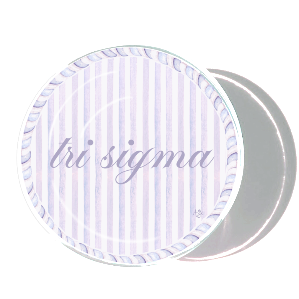 Sigma Sigma Sigma Striped Coaster